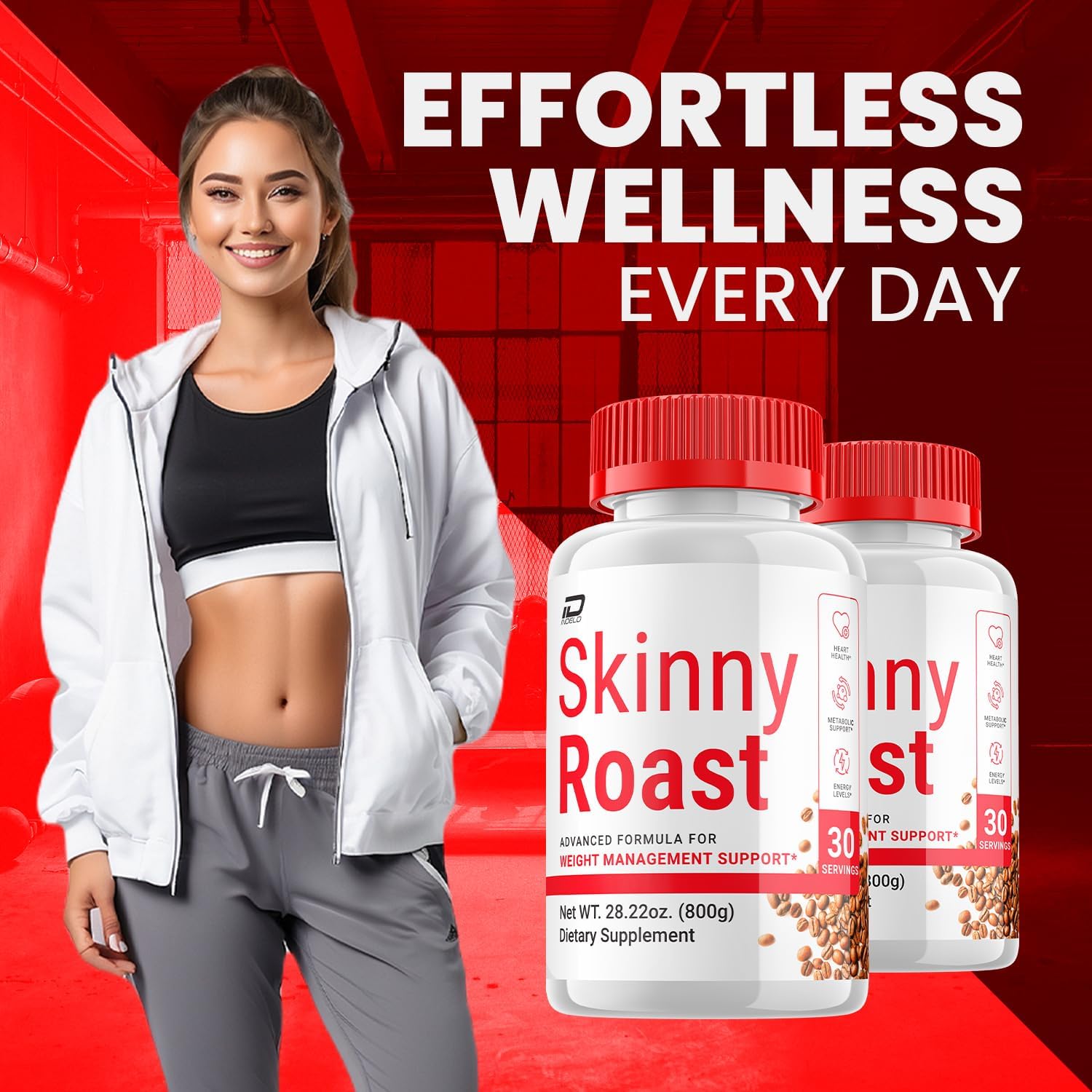 SkinnyRoast Advanced Formula Capsules - Maximum Strength Dietary Supplement, 800MG Skinny Roast Pills (2 Pack - 120 Capsules)