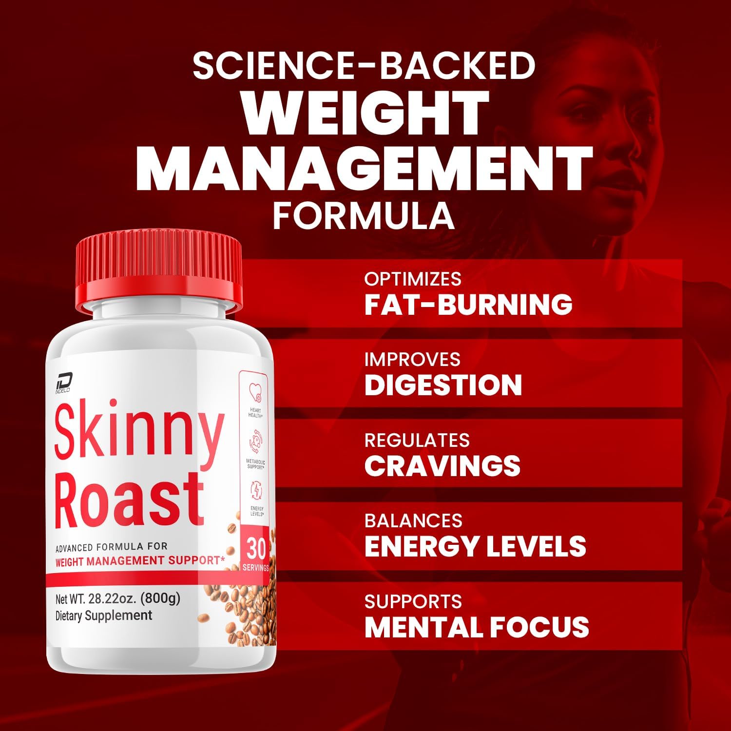 SkinnyRoast Advanced Formula Capsules - Maximum Strength Dietary Supplement, 800MG Skinny Roast Pills (2 Pack - 120 Capsules)