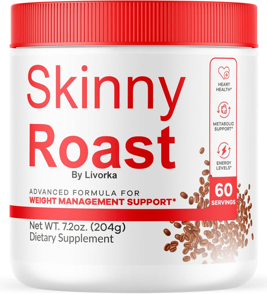 SkinnyRoast Organic Powder - Premium Formula for Healthy Living, 60 Servings