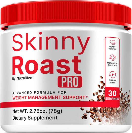 SkinnyRoast Pro Powder Formula - Boost Overall Health & Fitness, Support Healthy Lifestyle with Official Review (30 Servings)