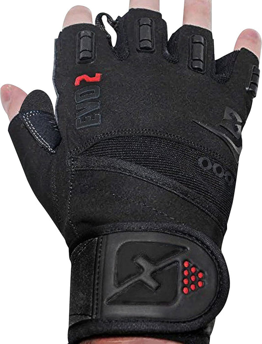 Skott Evo 2 Weightlifting Gloves with Integrated Wrist Support and Double Stitching for Ultimate Durability - Enhance Your Bodybuilding and Fitness Regimen