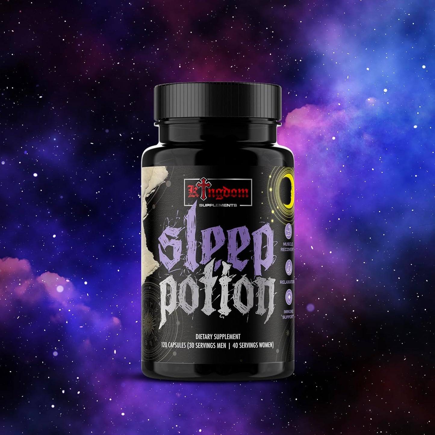 Sleep Aid Supplement with Magnesium, Zinc Glycinate, Chamomile, L-Theanine, and Vitamin B6 | 120 Capsules by Kingdom Supplements