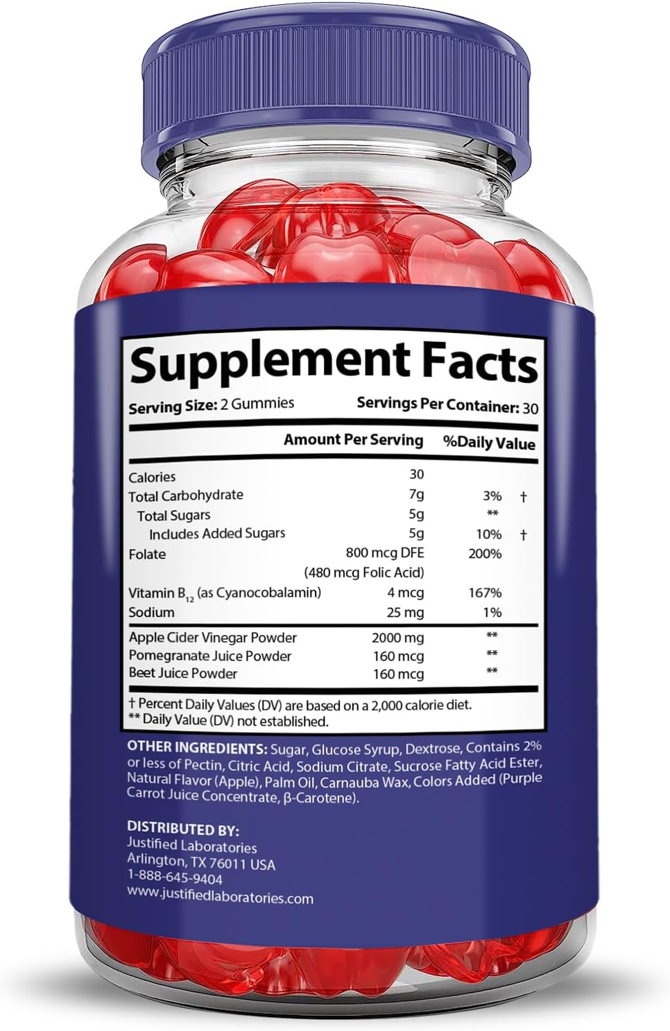 Slim Fusion Keto ACV Gummies Extreme 2000MG with Pomegranate Beet Juice Powder - 60 Gummies