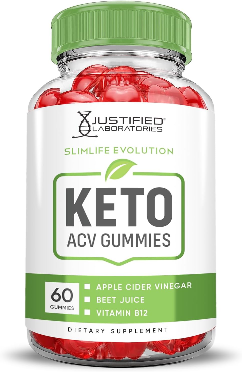 Slimlife Evolution Keto ACV Gummies - 2 Pack, 1000MG Apple Cider Vinegar, Pomegranate Beet Juice Powder, B12 Vegan - 120 Gummies