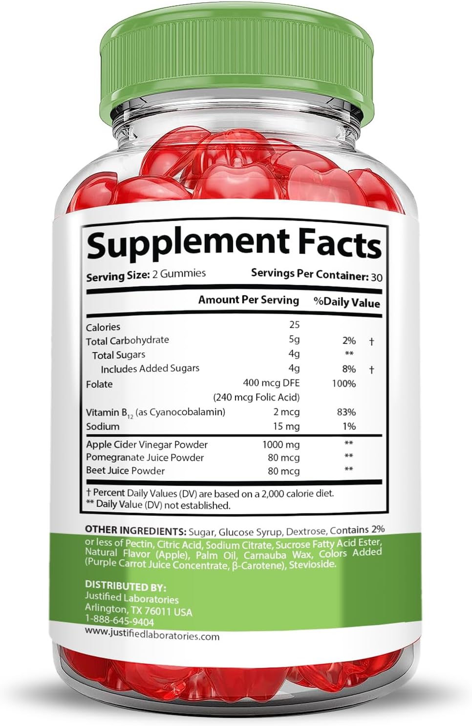 Slimlife Evolution Keto ACV Gummies - 2 Pack, 1000MG Apple Cider Vinegar, Pomegranate Beet Juice Powder, B12 Vegan - 120 Gummies