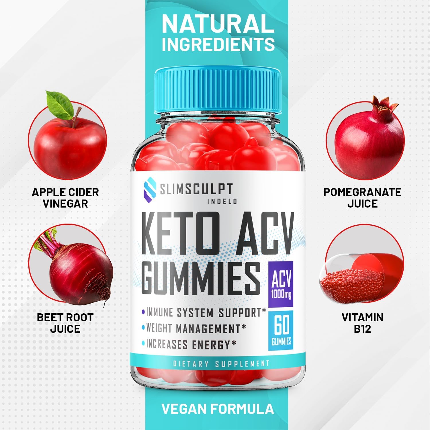 Slimsculpt Keto ACV  Slimming Formula  Gummies - 2 Pack Dietary Supplement for Men and Women - Advanced Formula with Apple Cider Vinegar - 120 Gummies