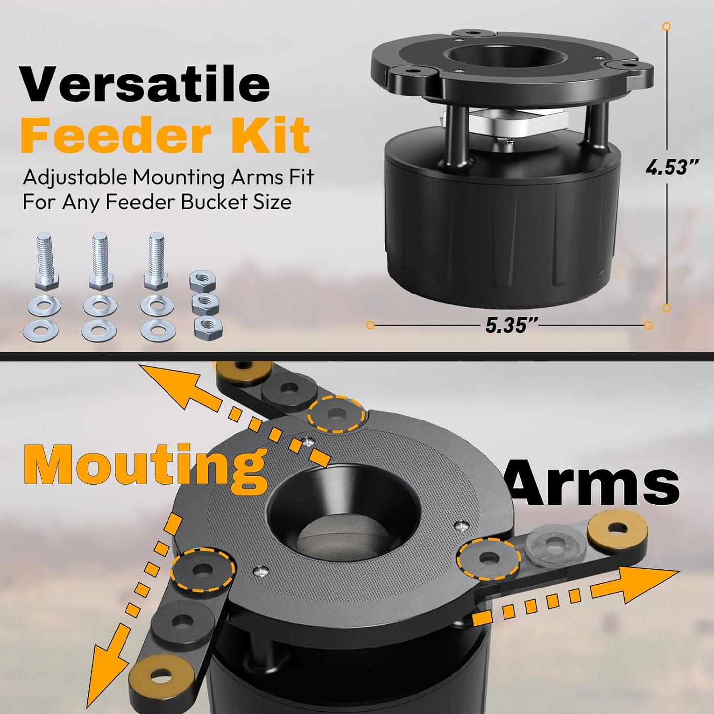 Small-Sized Tomaki Deer Feeder Kit with Motor, Timer, Spinner, Digital Timer, and Adjustable Arms