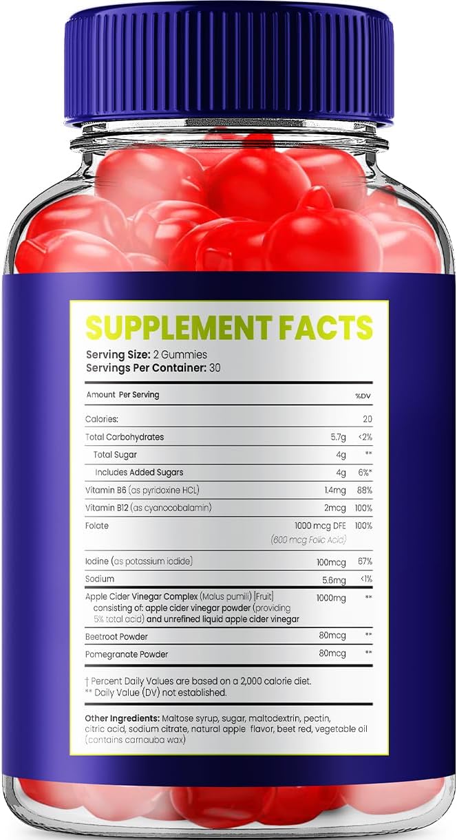 Smart Slim Keto ACV Gummies with B12 - Advanced Weight Management Formula - 1000mg SmartSlim - 60 Gummies