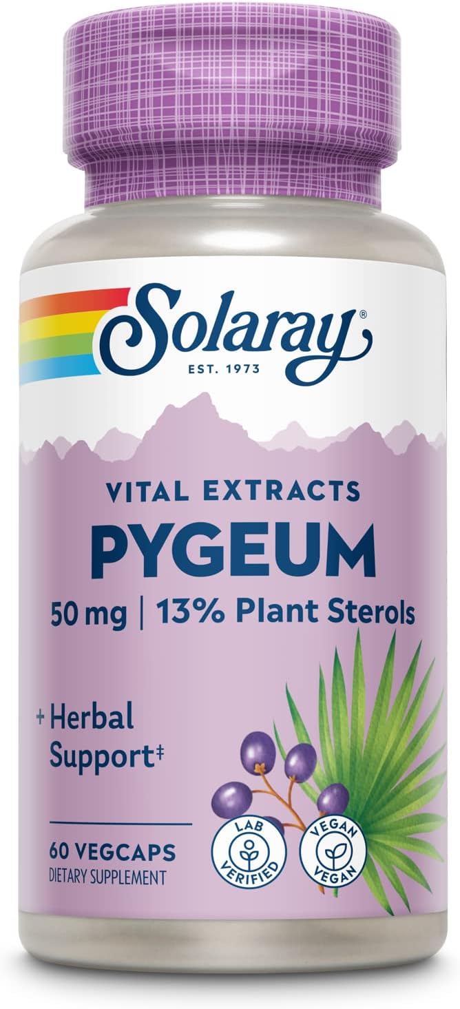 Solaray Pygeum Africanum Extract 50mg - 120 Vegetarian Capsules Pack of 2