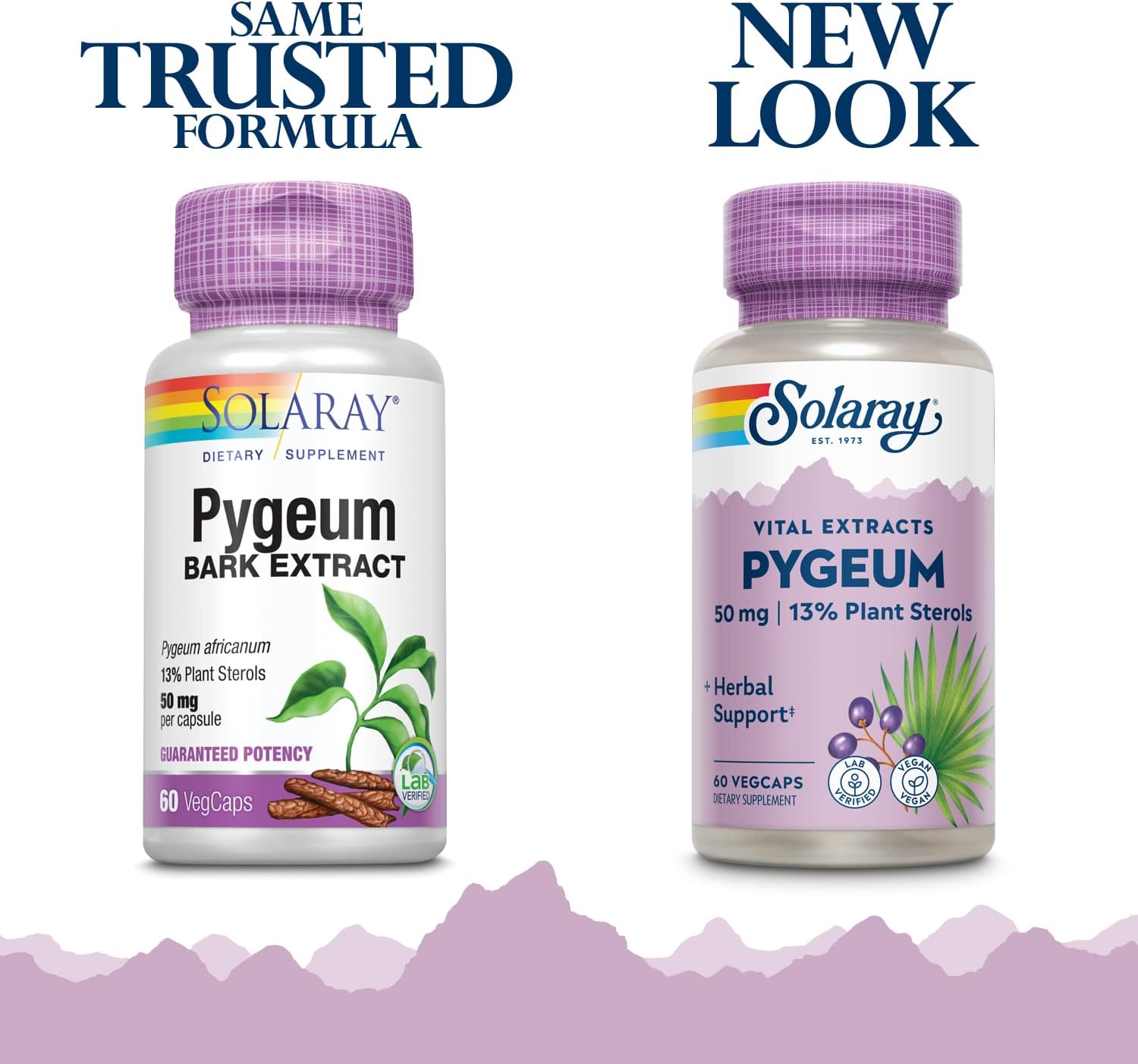 Solaray Pygeum Africanum Extract 50mg - 120 Vegetarian Capsules Pack of 2