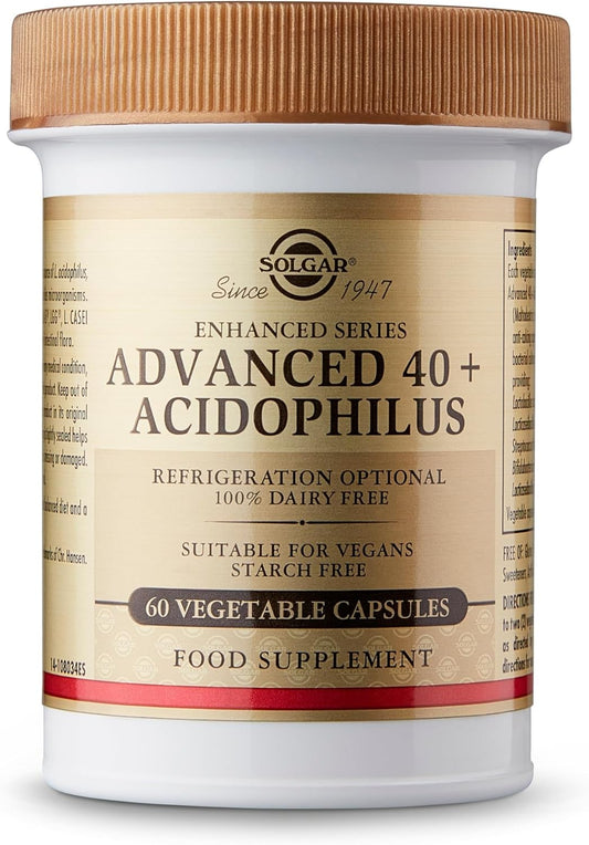 Solgar Advanced 40+ Acidophilus Supplement - 60 Vegetable Capsules