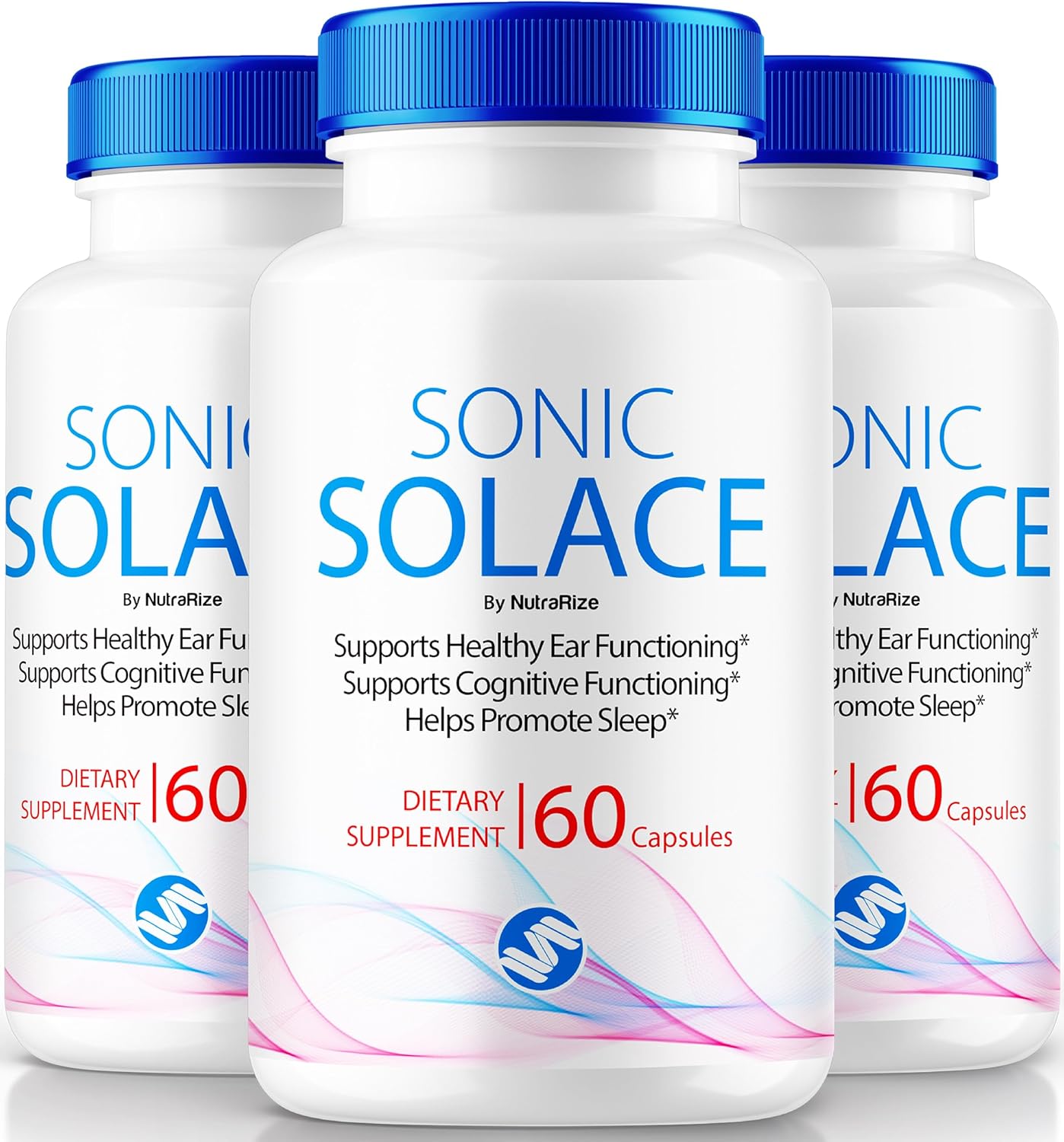 Sonic Solace NutraRize (3 Pack) - Advanced Formula for Healthy Hearing, Official Ear Health Support, All Natural Well-Being, SonicSolace Review (180 Caps)