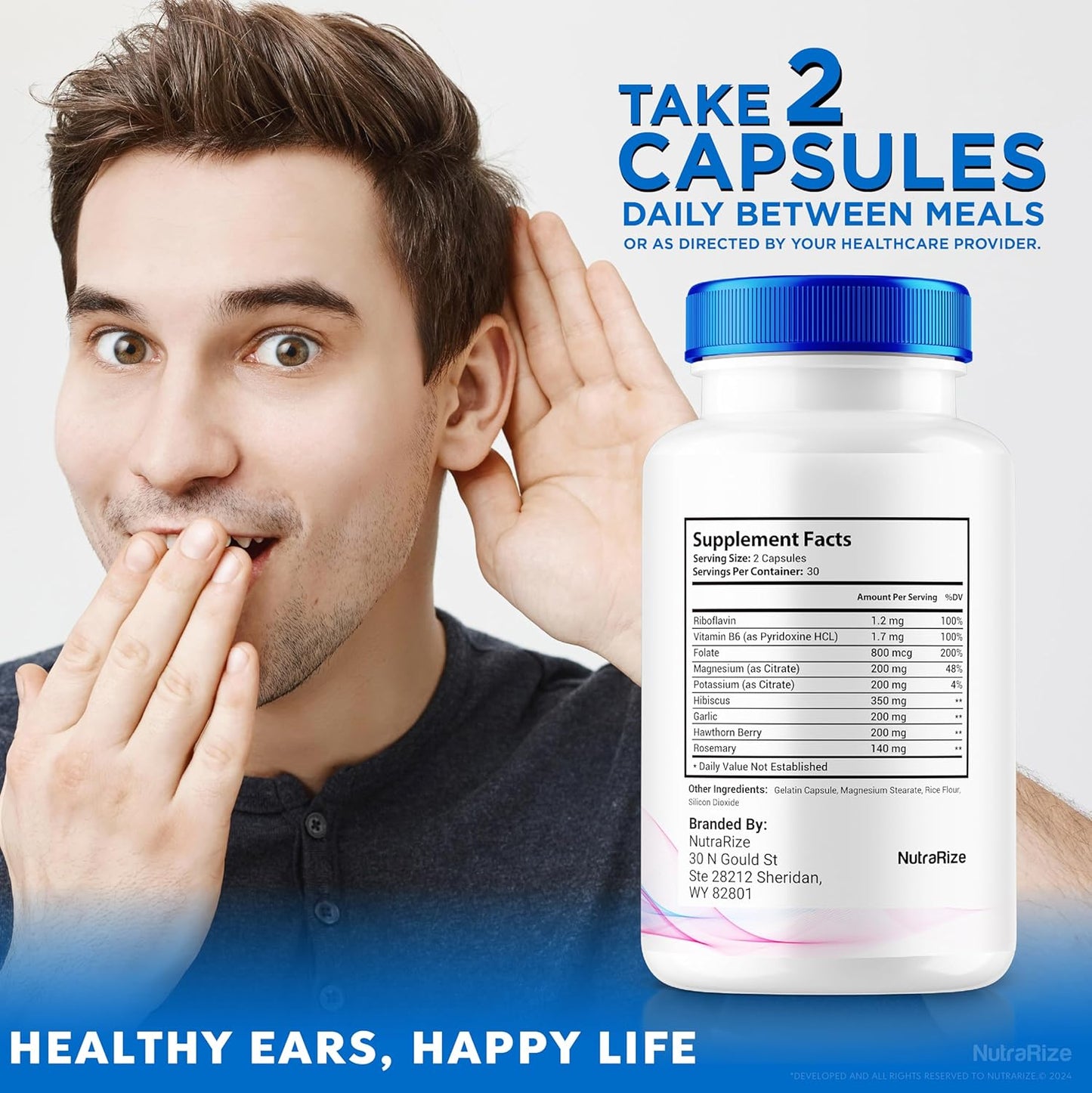 Sonic Solace NutraRize (3 Pack) - Advanced Formula for Healthy Hearing, Official Ear Health Support, All Natural Well-Being, SonicSolace Review (180 Caps)