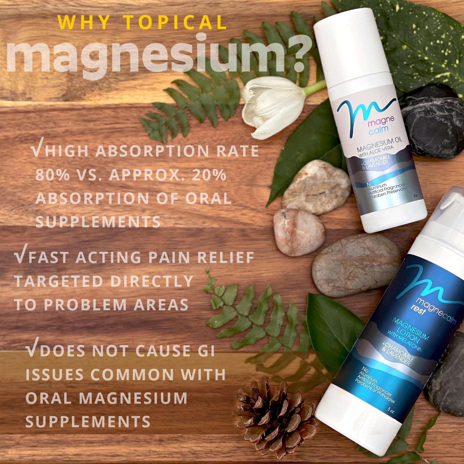 Soothing Magnesium Roll-On with Lavender & Chamomile - 3 oz