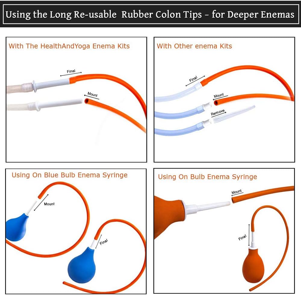 SoulGenie HealthAndYoga™ 20" Open-End Enema Rubber Colon Tube (22 FR) - Compatible Kit Supplies for Coffee, Water & Gerson Therapy - Comfortable & Effective Gut Cleanse