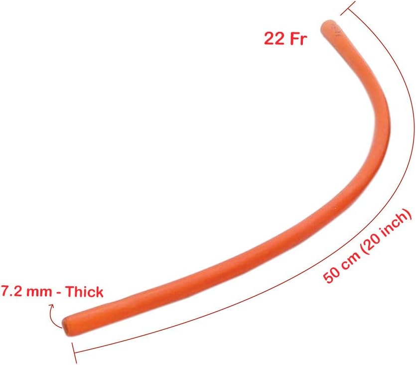 SoulGenie HealthAndYoga™ 20" Open-End Enema Rubber Colon Tube (22 FR) - Compatible Kit Supplies for Coffee, Water & Gerson Therapy - Comfortable & Effective Gut Cleanse