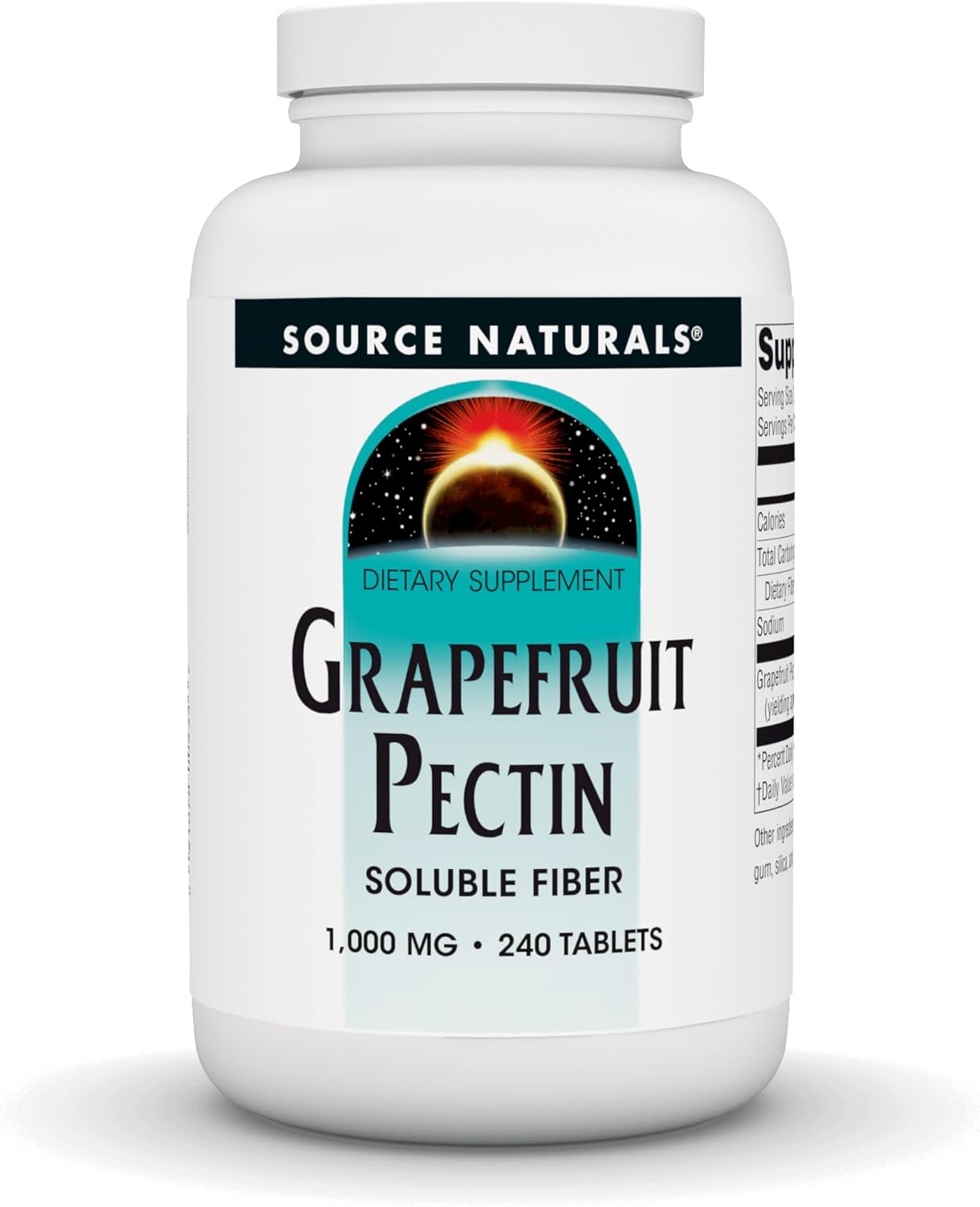 Source Naturals Grapefruit Pectin - 1000 mg Soluble Fiber Dietary Supplement - 240 Tablets