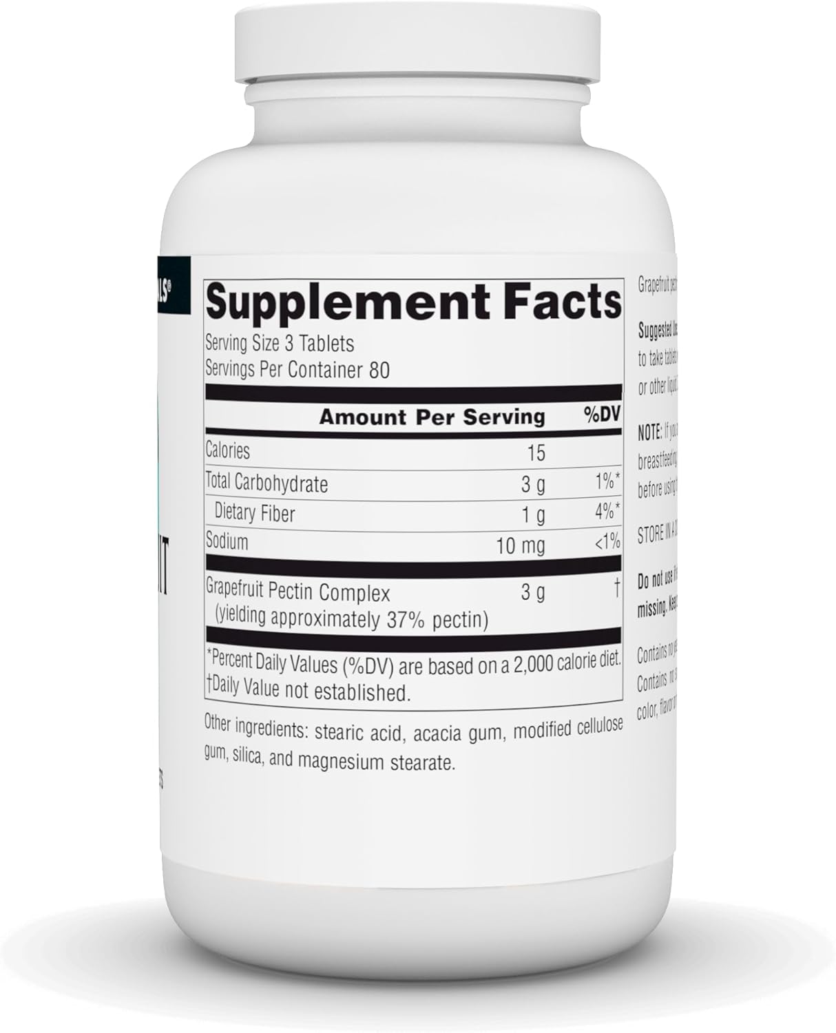 Source Naturals Grapefruit Pectin - 1000 mg Soluble Fiber Dietary Supplement - 240 Tablets