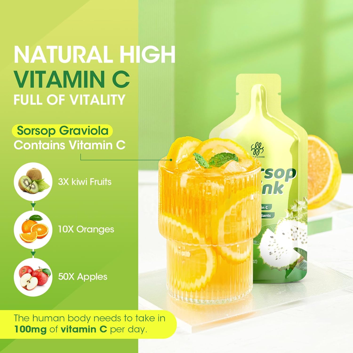 Soursop Bitters Liquid with Graviola Extract, Vitamin C, Antioxidants - 30 Packets