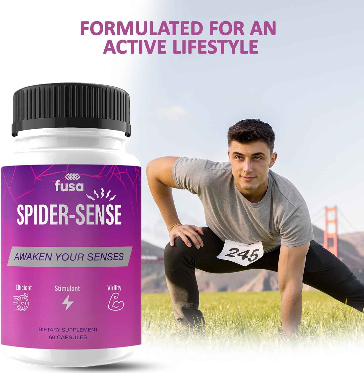 Spider Sense Pills Spider-Sense Max Supplement, SpiderSense Maximum Strength Advanced Support Multivitamin Formula for Overall Health & Wellness, Spider Senses Max Supplement Pills (60 Capsules)