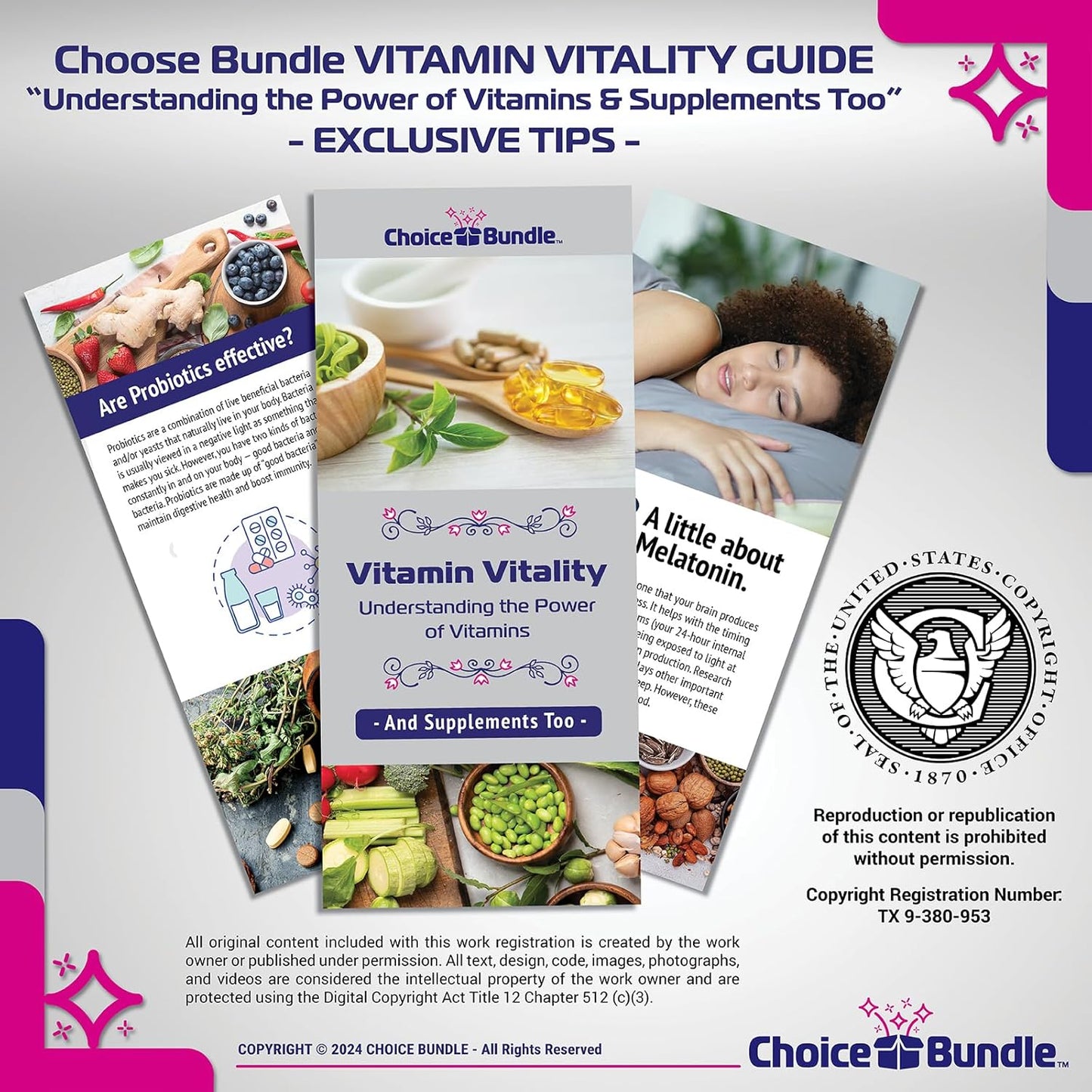 Spring Valley Cinnamon Dietary Supplement 1000mg 400 ct Vegetarian Capsules Bundle with Vitamin Vitality Guide & Pill Container (1600 Total)