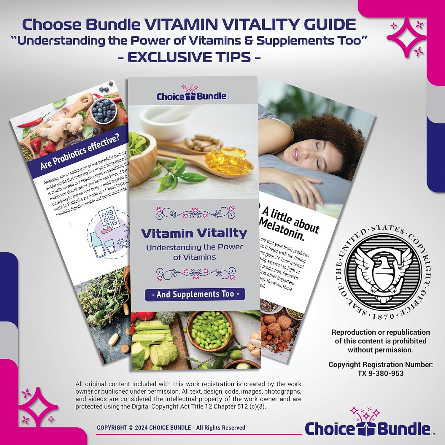 Spring Valley Cinnamon Dietary Supplement 1000mg 400 ct Vegetarian Capsules Bundle with Vitamin Vitality Guide & Pill Container (1600 Total)