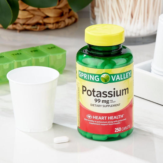 Spring Valley Potassium 99mg Dietary Supplement for Heart Health - 250 Count (8 Month Supply)