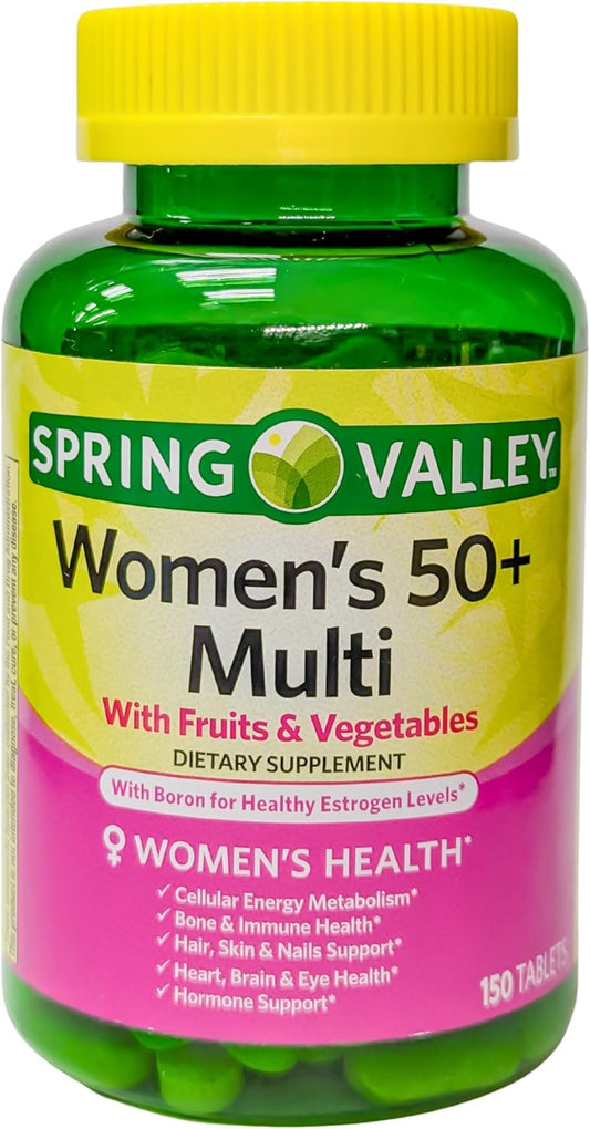 Spring Valley Women's 50+ Multi with Fruits & Vegetables Dietary Supplement - 150 Tablets