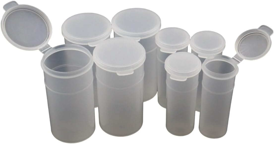 STAT Fitness 2&4 Ounce Supplement Storage Container Set - Replacement and Spare Containers for Supplements