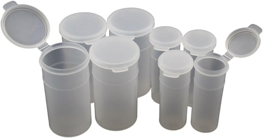 STAT Fitness 2&4 Ounce Supplement Storage Container Set - Replacement and Spare Containers for Supplements