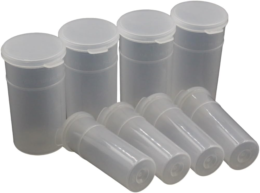 STAT Fitness 2&4 Ounce Supplement Storage Container Set - Replacement and Spare Containers for Supplements