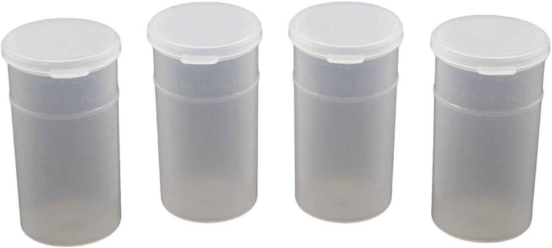 STAT Fitness 2&4 Ounce Supplement Storage Container Set - Replacement and Spare Containers for Supplements