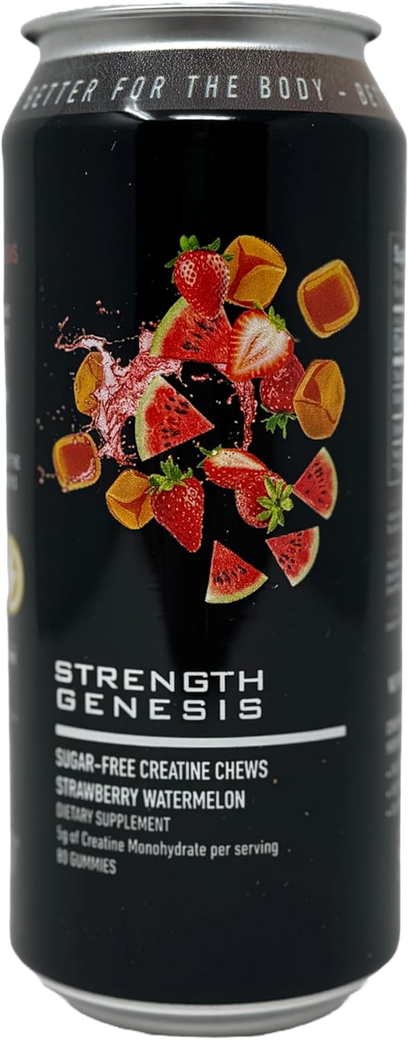 Strawberry Watermelon Sugar-Free Creatine Chews - 80 Gummies by Strength Genesis