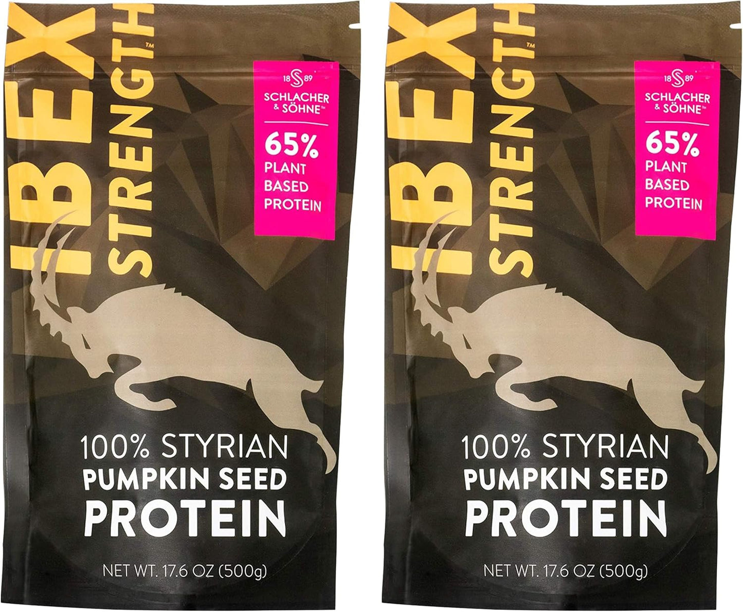 Styrian Pumpkin Seed Protein Powder 100% Pure Plant Protein Non GMO Gluten Free Vegan Boosts Immune System Improves Digestion Made in Austria - 2 Pack