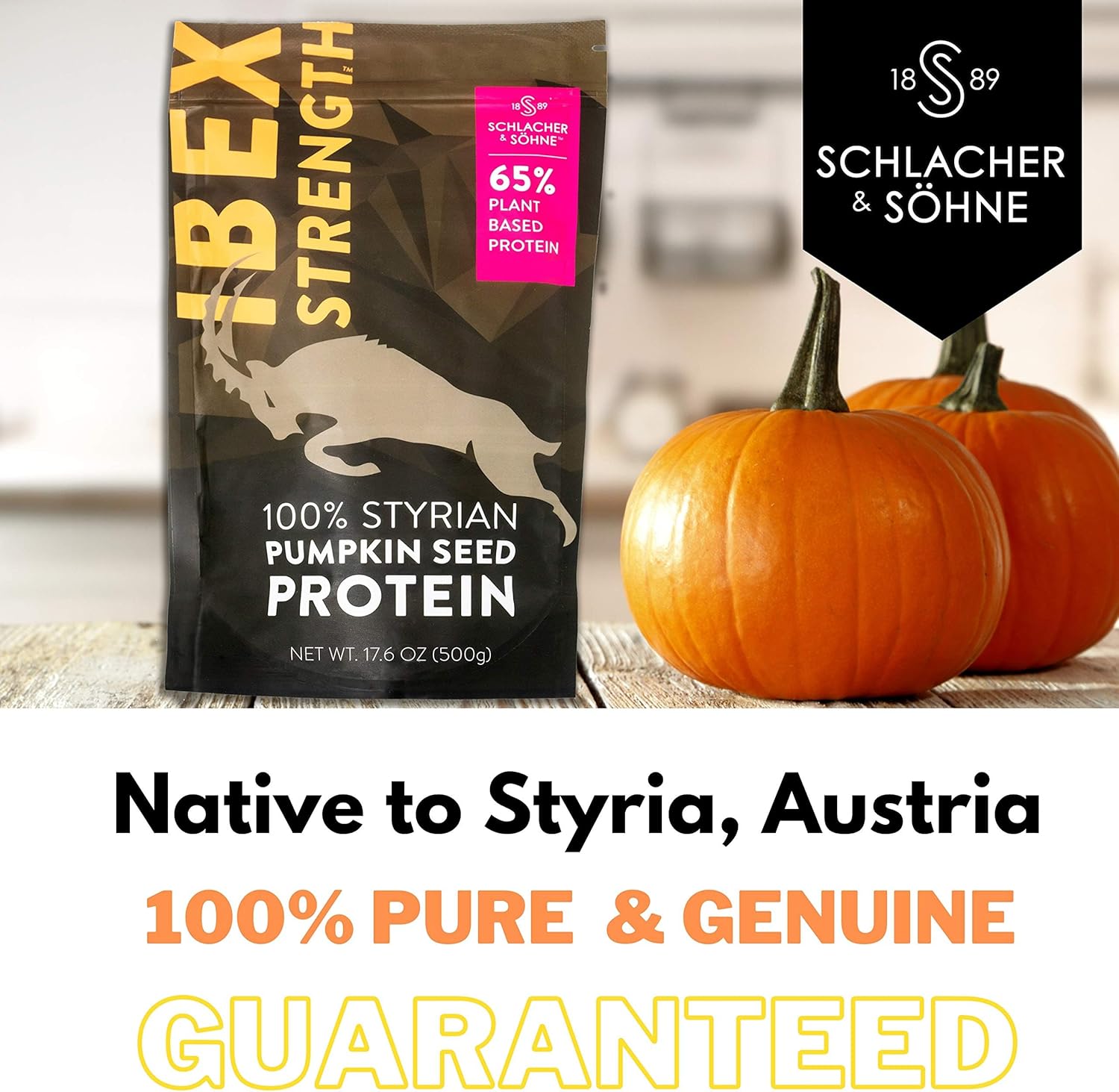 Styrian Pumpkin Seed Protein Powder 100% Pure Plant Protein Non GMO Gluten Free Vegan Boosts Immune System Improves Digestion Made in Austria - 2 Pack