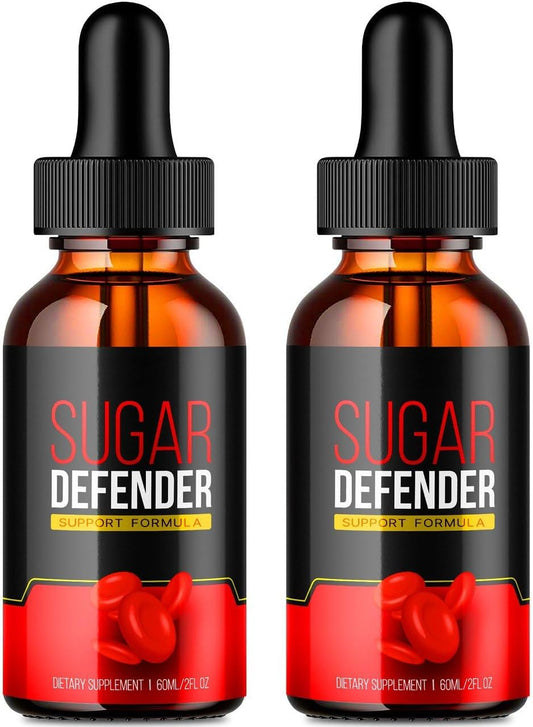 Sugar Defender Drops - Official Formula with Hawthorn Berry Organic - Liquid Supplement for Extra Strength - 2 Pack of Sugar Defender 24 - Reviews