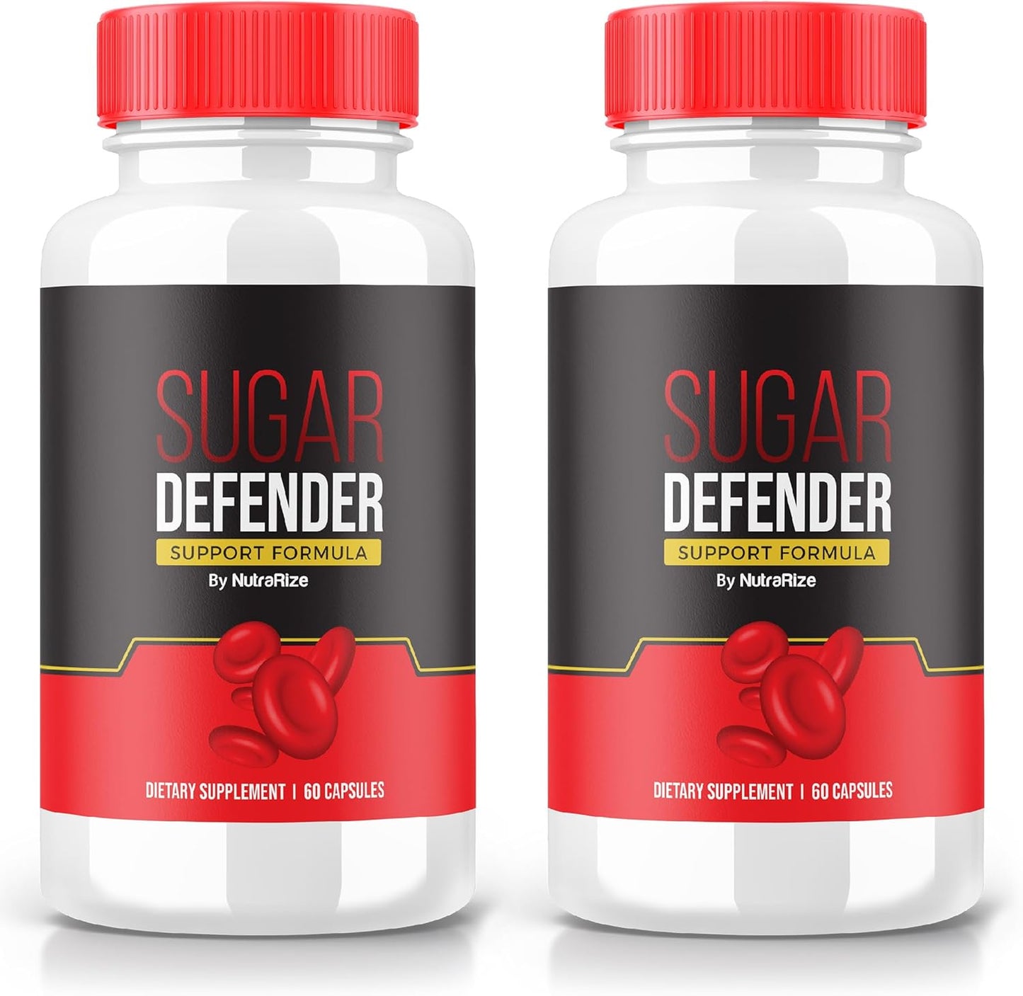 Sugar Defender Supplement Pack - 120 Capsules, All-Natural Sugar Defense Formula for Healthy Levels, NutraRize Wellness Support