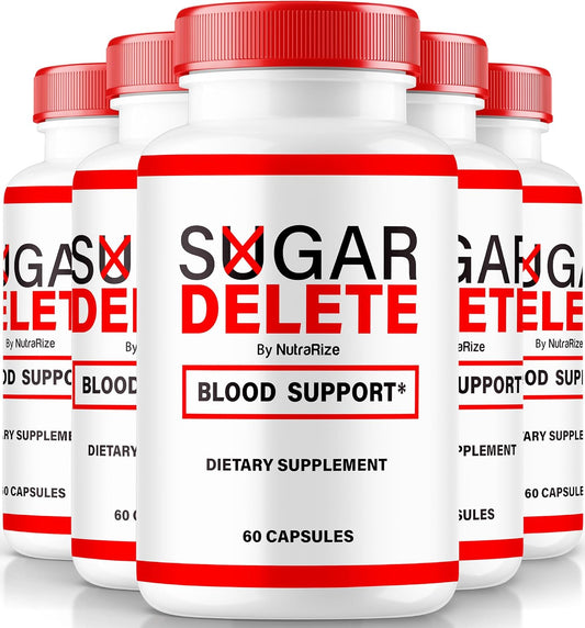 Sugar Delete Capsules - 5 Pack Official Support Formula for Healthy Stable Sugar Levels - Premium Pastillas Review - 300 Capsules