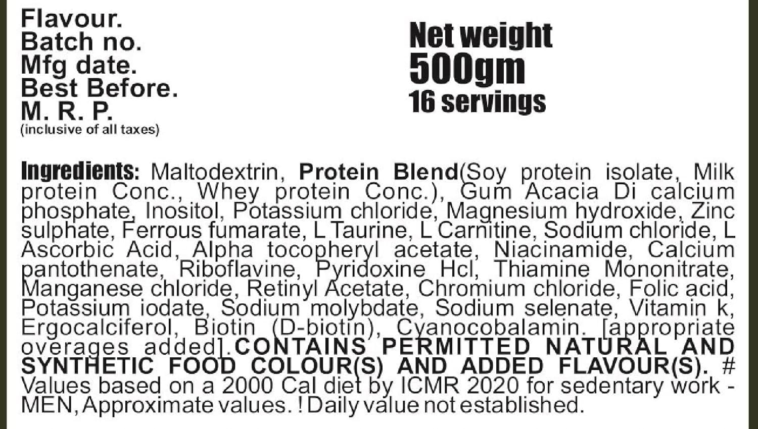 Sugar-Free Diabetic Protein Powder Supplement for Men & Women - 500g (Saffron Almond) for Diabetes Management