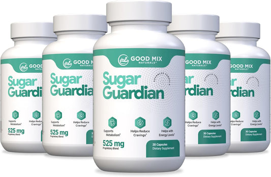 Sugar Guardian Herbal Supplement | 525mg 180 Powder Capsules | Natural Plant Ingredients | Non GMO - Made in USA | 6 Month Supply