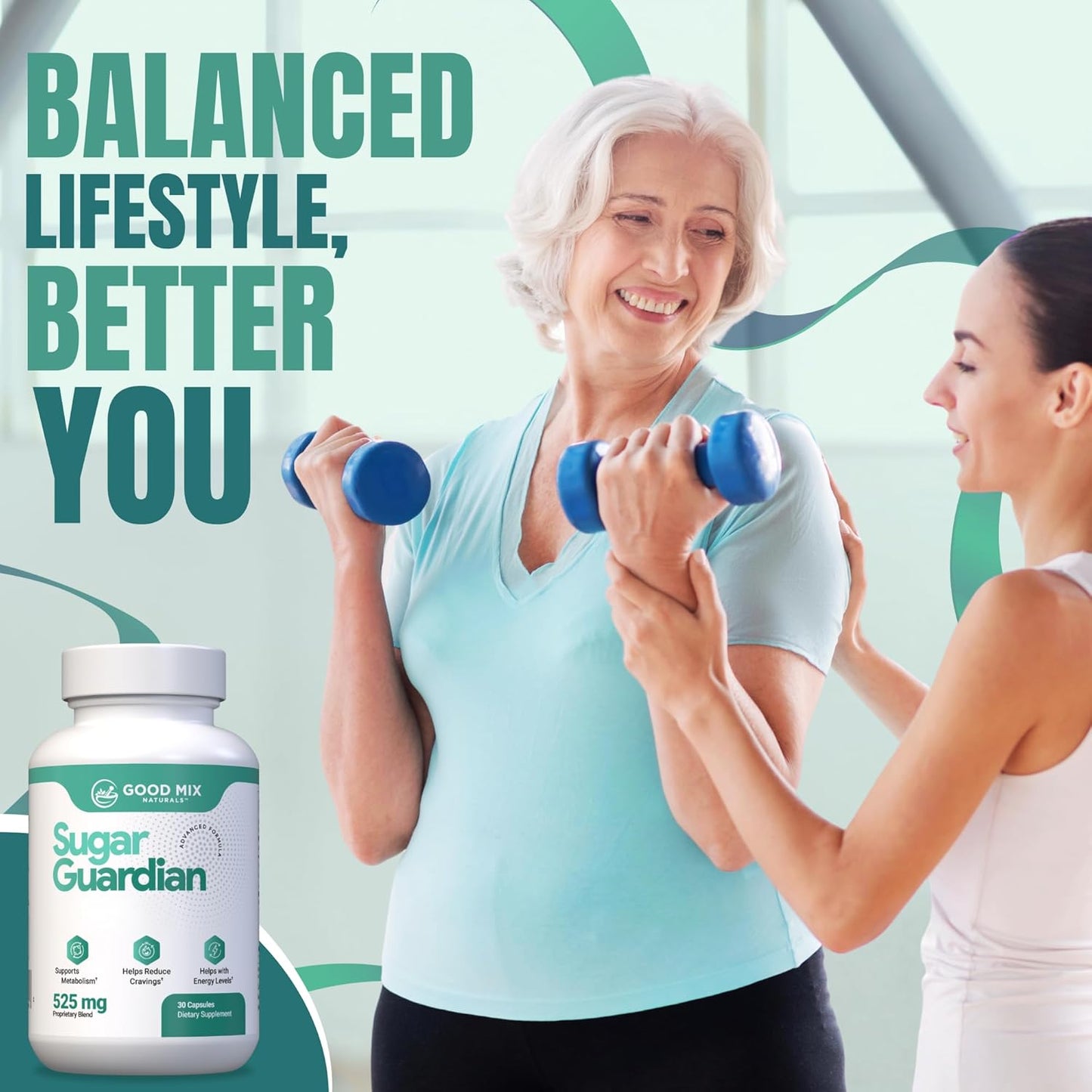 Sugar Guardian Herbal Supplement | 525mg 180 Powder Capsules | Natural Plant Ingredients | Non GMO - Made in USA | 6 Month Supply