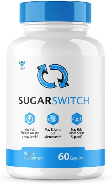 SugarSwitch Capsules - All-Natural Blood Formula for Healthy Sugar Levels - 1 Month Supply of Official Sugar Switch Pills