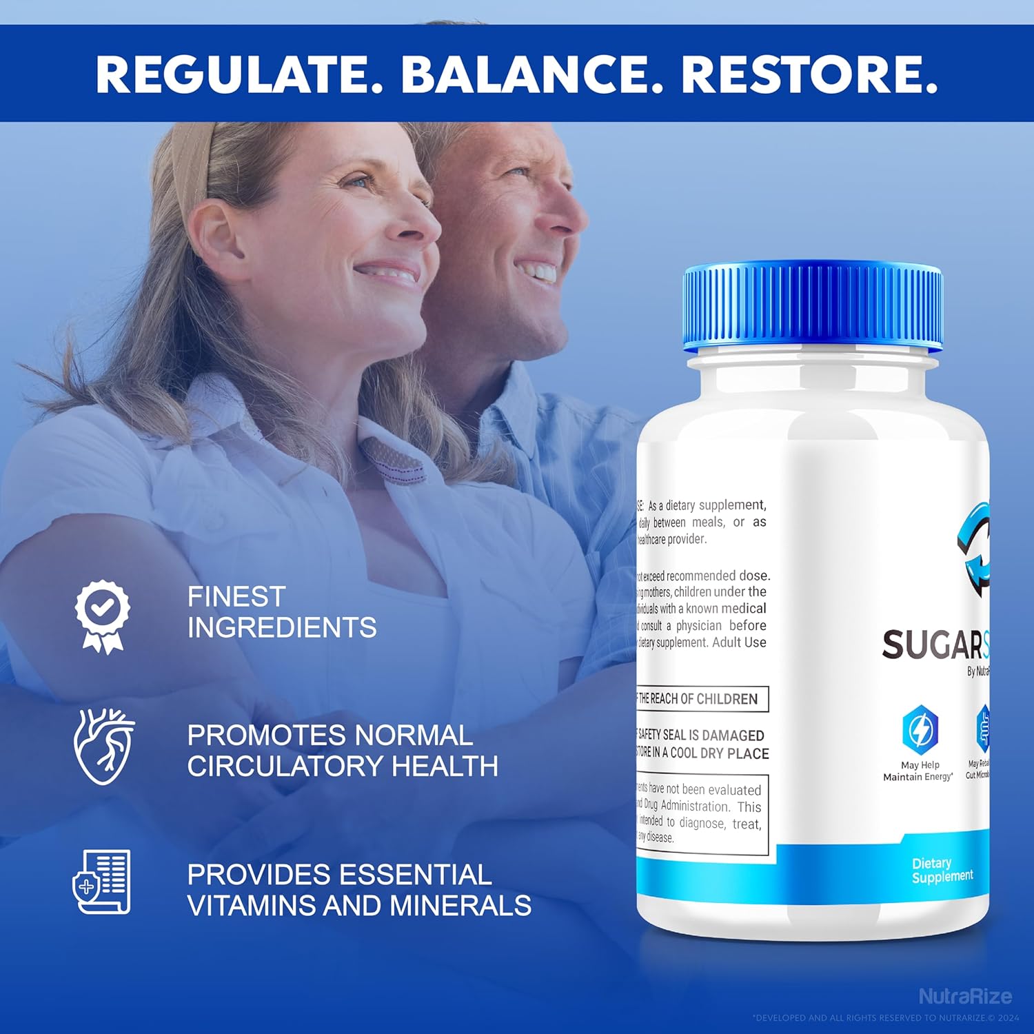 SugarSwitch Capsules (300 Count) - All-Natural Blood Sugar Formula for Healthy Levels - NutraRize Sugar Switch Supplement (5 Pack)