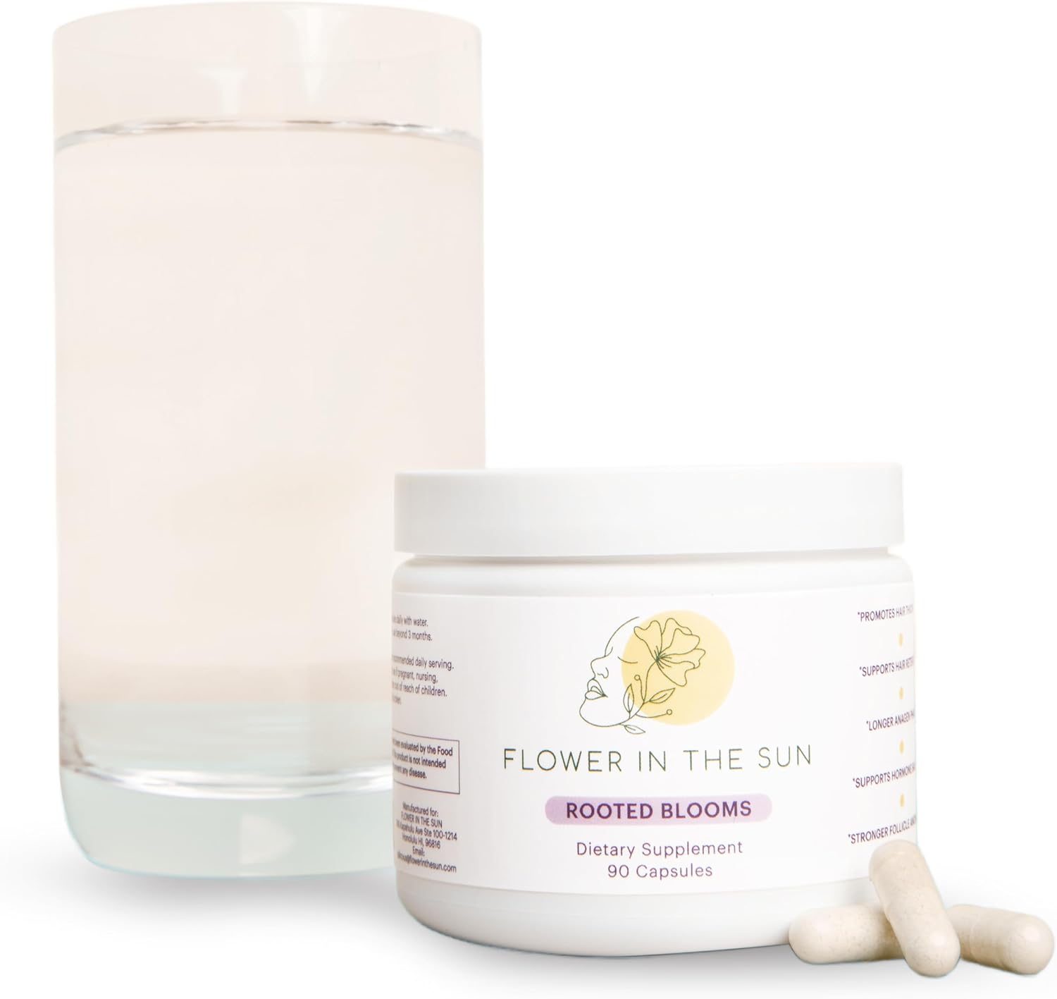Sunflower Hair Growth Supplement: Strengthen Fragile Hair, Prevent Breakage, Support Length Retention - 90 Capsules