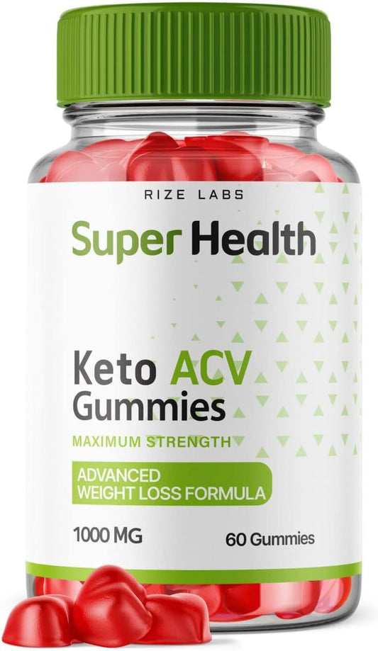 Super Health Keto ACV Gummies - Advanced  Slimming Formula  Formula with Apple Cider Vinegar - Superhealth Gummy Supplement for Belly Fat - 60 Gummies