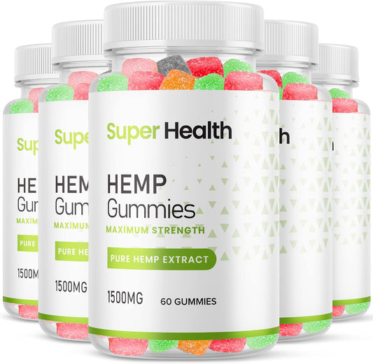 Super Health metabolism booster Gummies 5 Pack - Official Formula - 25mg Per Gummy - 1500mg Bottle - Assorted Flavors - Maximum Strength 2023 (300 Gummies)