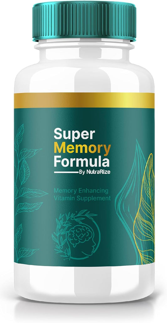 Super Memory Formula Capsules - Elevate Brainpower with NutraRize Cognitive Support Supplement (60 Capsules)