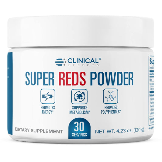 Super Reds Powder: Antioxidant-Rich Superfood Drink with Probiotics for Energy, Immunity, and Gut Health - 30 Servings