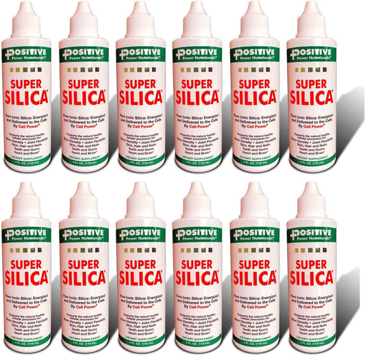 Super Silica 4oz Supplement for Collagen Production, Bone Density, Joint Flexibility, Hair, Skin, Nails - High Absorption Formula