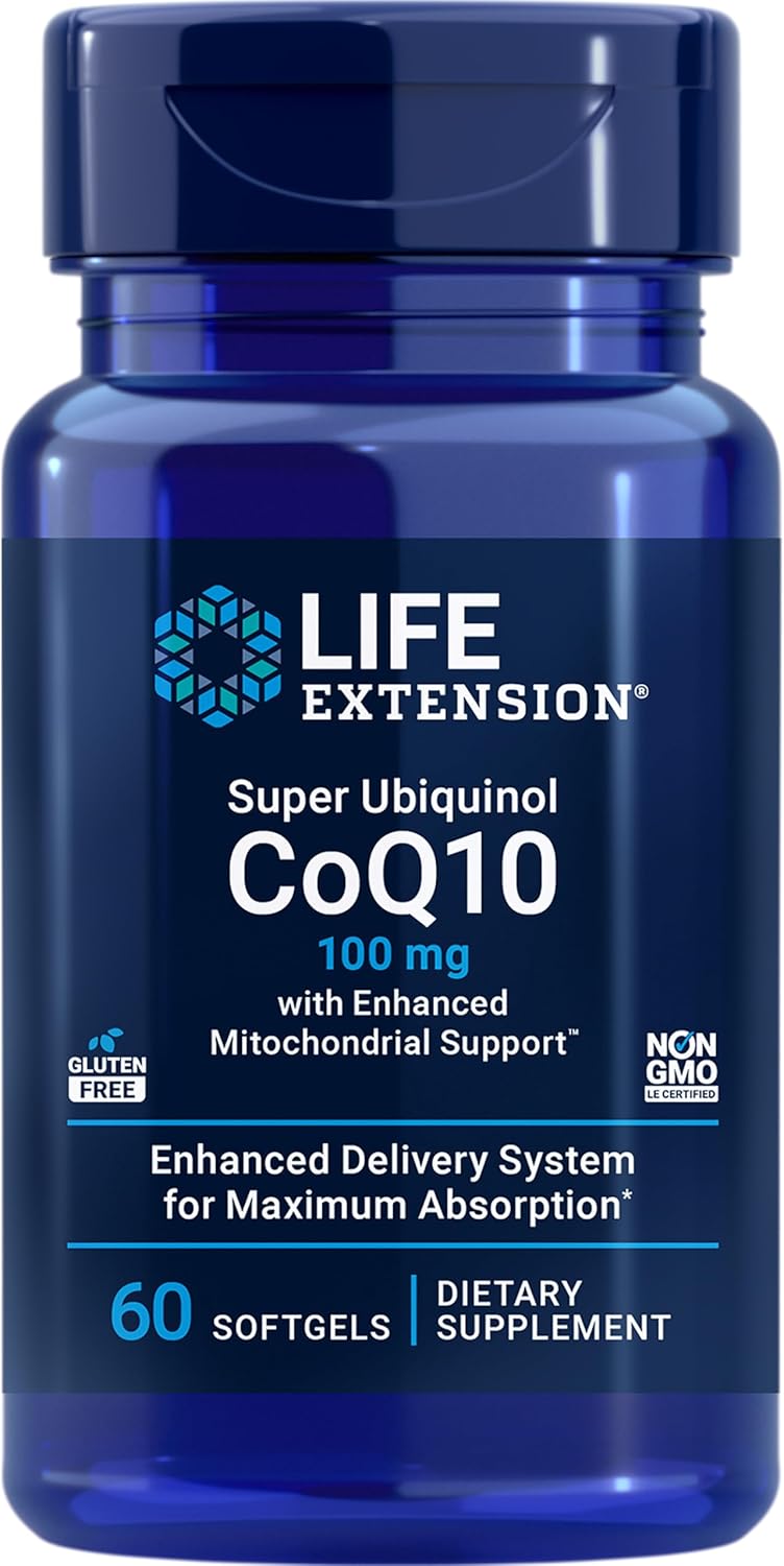 Super Ubiquinol CoQ10 with Enhanced Mitochondrial Support & Omega-3 Supplement